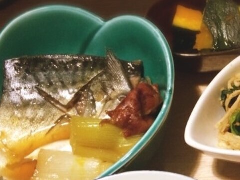 ごはんが進む！疲労回復に鯖と葱の梅煮